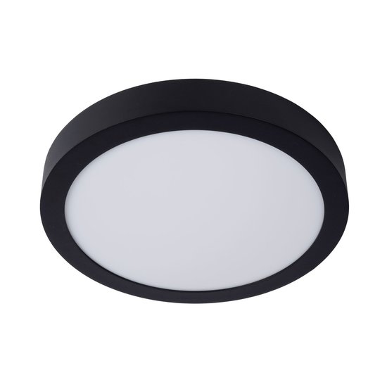 Waterdichte plafondlamp 30cm rond zwart dim 30W 3000K IP44