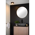 Waterproof ceiling lamp 10.8cm square black dim 8W 3000K IP44