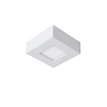 Plafonnier étanche 10,8cm carré blanc dim 8W 3000K IP44