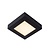Waterproof ceiling lamp 16.8cm square black dim 15W 3000K IP44