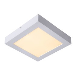 Plafonnier étanche 22cm carré blanc dim 20W 3000K IP44