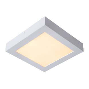 Waterproof ceiling lamp 22cm square white dim 20W 3000K IP44