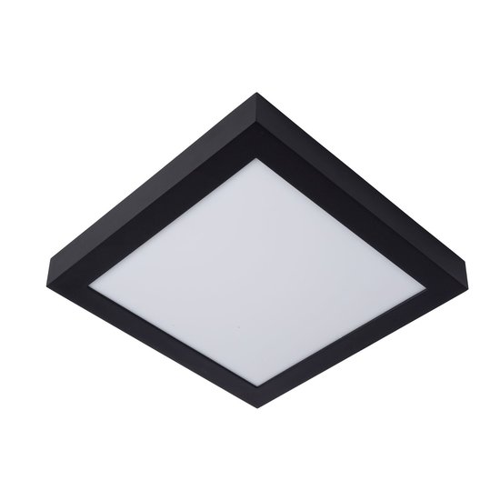 Waterproof ceiling lamp 30cm square black dim 30W 3000K IP44