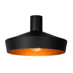 Plafón retro atmosférico negro con dorado 40 cm E27