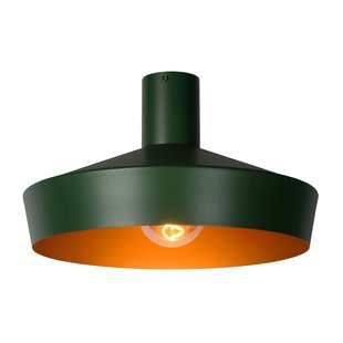 Stimmungsvolles Retro-Grün mit goldener Deckenlampe 40 cm E27