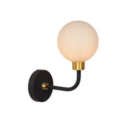 Classic spherical black wall lamp G9 IP44 bathroom small