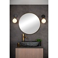 Classic spherical black wall lamp G9 IP44 bathroom small