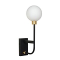 Classic spherical black wall lamp G9 IP44 bathroom large