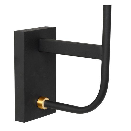 Aplique de pared clásico esférico negro G9 IP44 baño grande