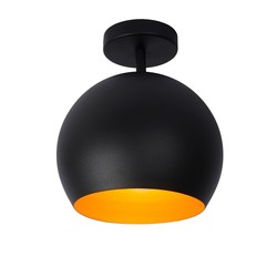 Cute spherical black ceiling lamp 25 cm E27