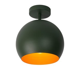 Niedliche kugelförmige grüne Deckenlampe 25 cm E27