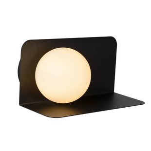 Catchy spherical black wall lamp G9