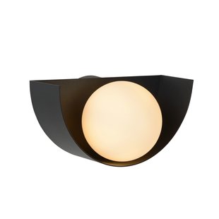Trendy semicircular black wall lamp G9