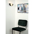 Trendy semicircular black wall lamp G9