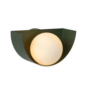 Trendy semi-circular green wall lamp G9