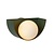 Trendy halfronde groene wandlamp G9