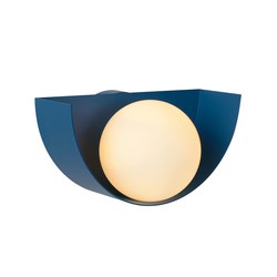Lámpara de pared Trendy semicircular azul pastel G9
