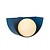 Lámpara de pared Trendy semicircular azul pastel G9