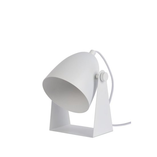 Kompakte einfache weiße Tischlampe 10 cm E14
