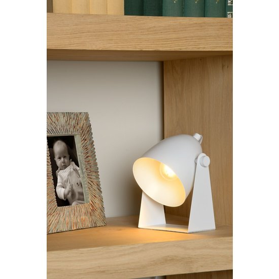 Lampe de table blanche compacte simple 10 cm E14