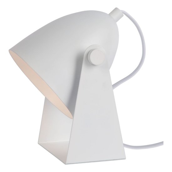 Kompakte einfache weiße Tischlampe 10 cm E14