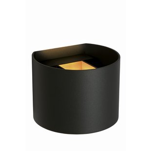 Waterdichte zwarte wandspot rond 7W 2700K IP54