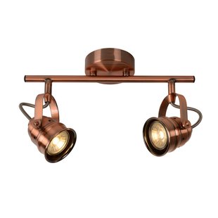 Contemporary and antique copper ceiling spotlight 9 cm LED GU10 2x5W 2700K