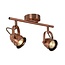 Contemporary and antique copper ceiling spotlight 9 cm LED GU10 2x5W 2700K