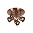 Contemporary and antique copper ceiling spot 27 cm LED GU10 3x5W 2700K