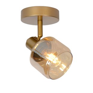 Luxurious classic 1xE14 matt gold/brass ceiling lamp