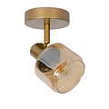 Luxurious classic 1xE14 matt gold/brass ceiling lamp