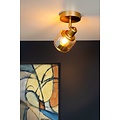 Luxurious classic 1xE14 matt gold/brass ceiling lamp