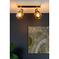 Luxuriöse klassische 2xE14 Deckenlampe in mattem Gold/Messing