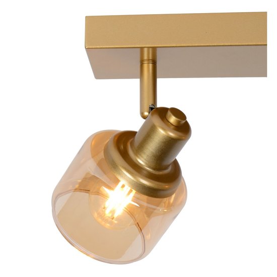 Luxuriöse klassische 2xE14 Deckenlampe in mattem Gold/Messing