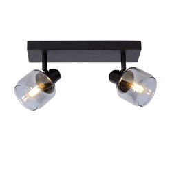 Luxueus klassieke 2xE14 zwarte plafondlamp