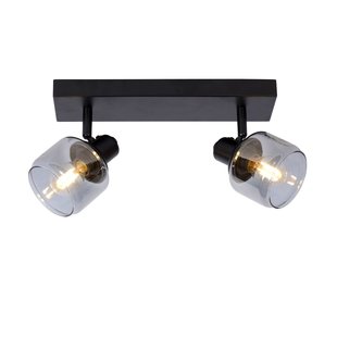 Luxueus klassieke 2xE14 zwarte plafondlamp