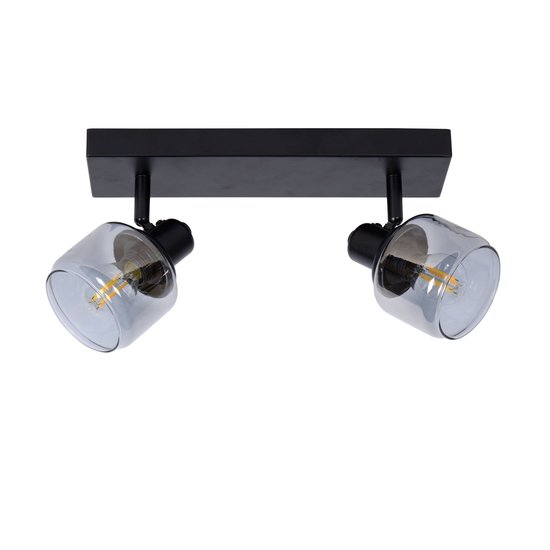 Luxueus klassieke 2xE14 zwarte plafondlamp