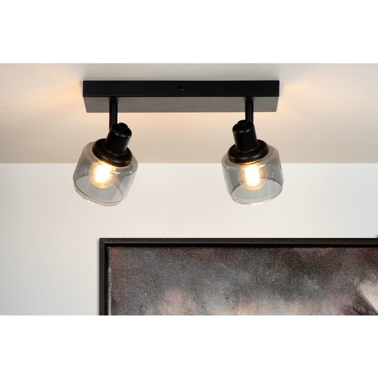 Luxurious classic 2xE14 black ceiling lamp