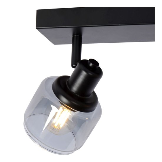 Luxurious classic 2xE14 black ceiling lamp