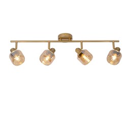 Luxuriöse klassische matte Gold/Messing-Deckenlampe 4xE14