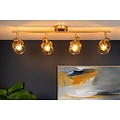 Luxurious classic matt gold/brass ceiling lamp 4xE14