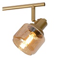 Luxuriöse klassische matte Gold/Messing-Deckenlampe 4xE14