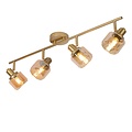 Luxurious classic matt gold/brass ceiling lamp 4xE14