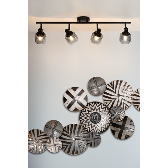 Luxueus klassieke zwarte plafondlamp 4xE14