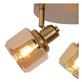 Luxueus klassieke mat goud/messing plafondlamp 3xE14 rond