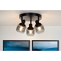 Luxurious classic black ceiling lamp 3xE14 round