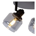Luxurious classic black ceiling lamp 3xE14 round