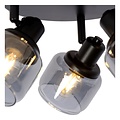 Luxuriöse klassische schwarze Deckenlampe 3xE14 rund