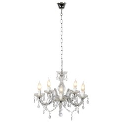 Beautiful rural transparent chandelier 46 cm 5xE14