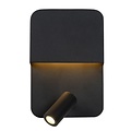 Multifunctional black wall lamp 10W with USB charging point